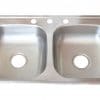 ANBTIN33196M - Tarja Doble De Acero Inoxidable Anbec TIN33196M
