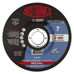 HC00023 - Disco Desbaste Metal De 7 X 1/4 X 7/8 Austromex 2007