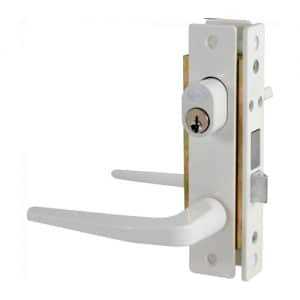 HC115727 - Cerradura clásica para puerta de aluminio función sencilla, blanco, llave estándar Lock 17CL