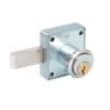 HC120988 - Cerradura Para Mueble Cuadrada De Cilindro Corto Cromo Brillante Lock 14CM