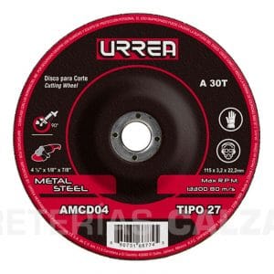 HC72192 - Disco Abrasivo Para Acero Inoxidable T27 De 7 Urrea U378 Uso Extra Pesado - URREA