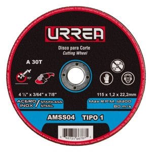 HC60975 - Disco Abrasivo Para Acero Inoxidable De 4-1/2 Urrea Amss04