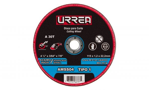 HC60975 - Disco Abrasivo Para Acero Inoxidable De 4-1/2 Urrea Amss04