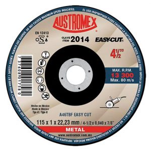 HC62946 - Disco Corte Metal De 4-1/2 X 0.040 X 7/8 Austromex 2014 - AUSTROMEX