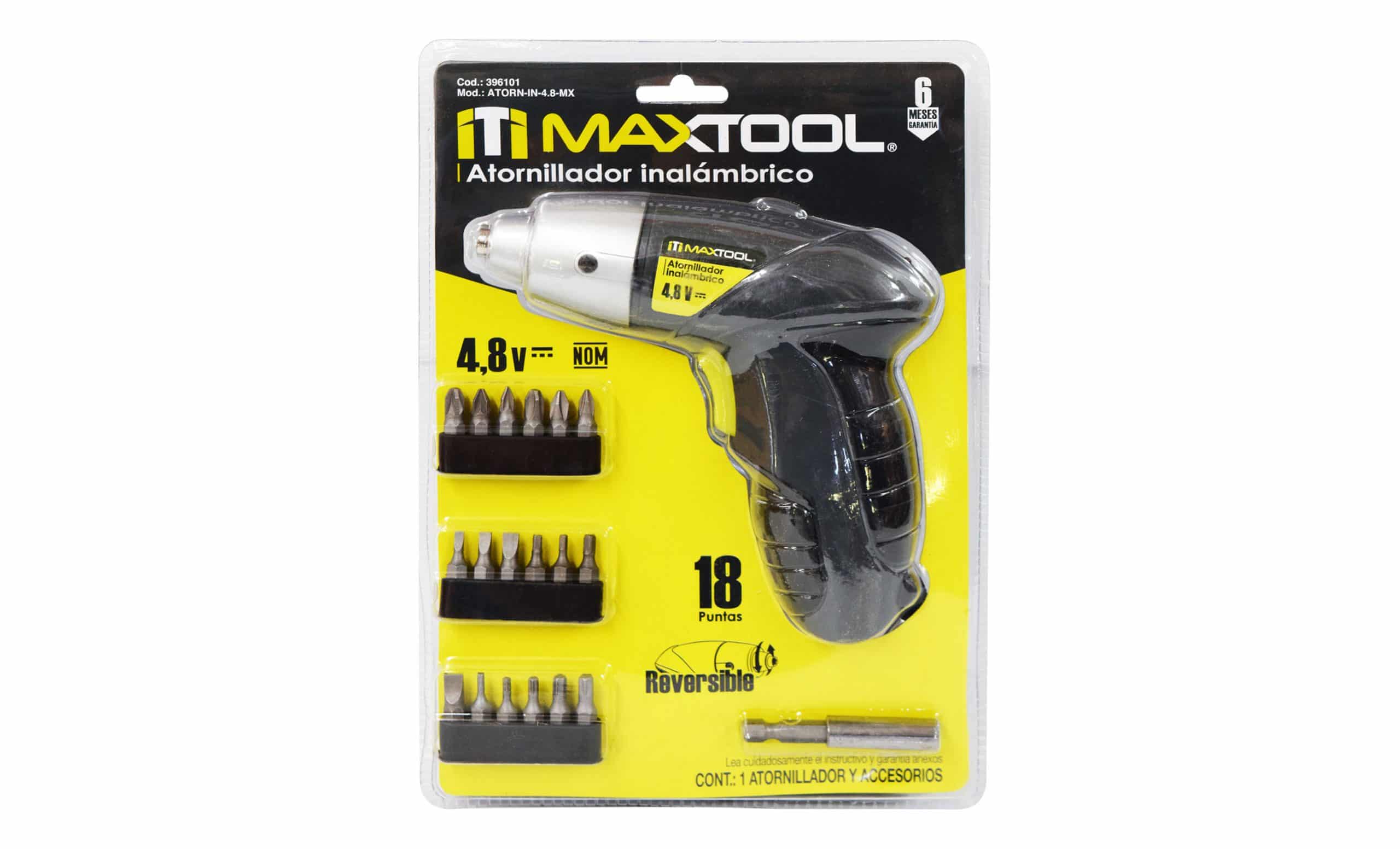 HC90305 - Atornillador Inalambrico Maxtool 396101 De 4.8V, 180RPM, 18 Puntas HC90305 - Atornillador Inalambrico Maxtool 396101 De 4.8V, 180RPM, 18 Puntas