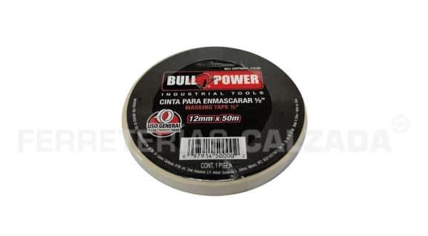 HC91238 - Cinta Masking Tape Bull Power 1/2 X 50MTS - BULL POWER