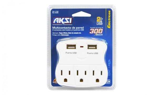 HC95619 - Multicontacto De Pared Con Usb Aksi 117421