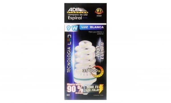 HC99265 - Foco Led Espiral Luz Blanca De 9W Adir 5360