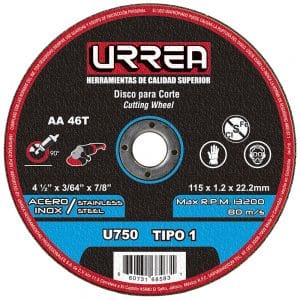 HC70994 - Disco T/1 Inox4-1/2X3/64M/Pes Urrea U750 - URREA
