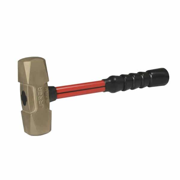 HC100469 - Marro de bronce-aluminio antichispa de 2.75lb con mango corto de fibra de vidrio 14 Urrea UH67FG