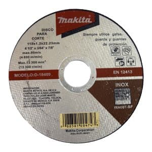 HC106225 - Disco Abrasivo Corte Para Acero 4 1/2 Makita D18409