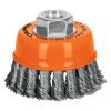 TRU17529 - Carda Copa 3' Alambre Trenzado Grueso Eje 5/8'-11 Truper 17529 - 23131503