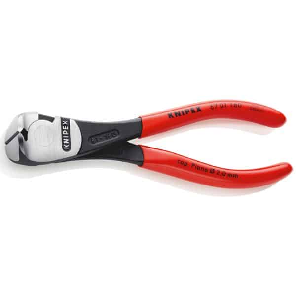 HC153388 - Alicates De Corte Frontal De Fuerza Recubiertos De Plástico Negro Atramentado 160 Mm KNIPEX 67 01 16