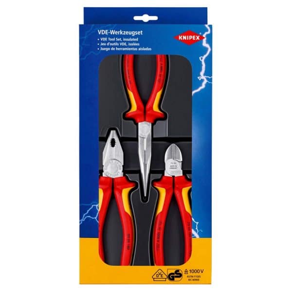 HC93250 - Juego De Pinzas Electricista Aisladas 1000v Knipex 002012 - KNIPEX