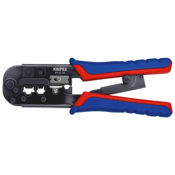 HC93267 - Alicate Para Crimpar Conectores Western Con Fundas Multicomponentes Bruñido 190 Mm (Cartulina Autose