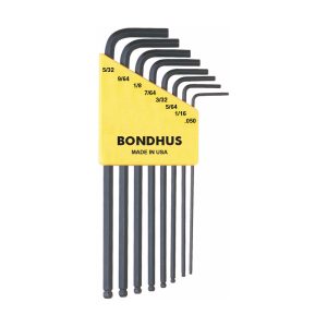 HC121611 - Juego de Llaves Hexagonales Punta Bola Std 8 Piezas .050-5/32 10932 Bondhus HC121611 - Juego de Llaves Hexagonales Punta Bola Std 8 Piezas .050-5/32 10932 Bondhus